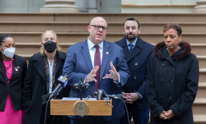 justin brannan outside city hall