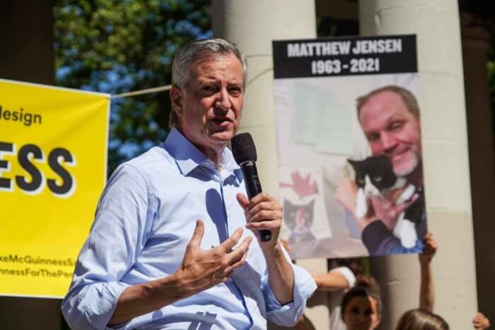 deblasio matthew jensen rally