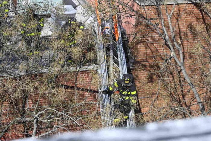 firefighters at boerum hill fitness center fire