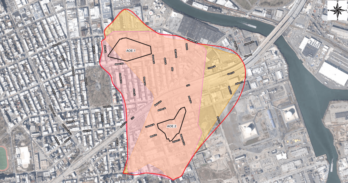 meeker avenue plume map