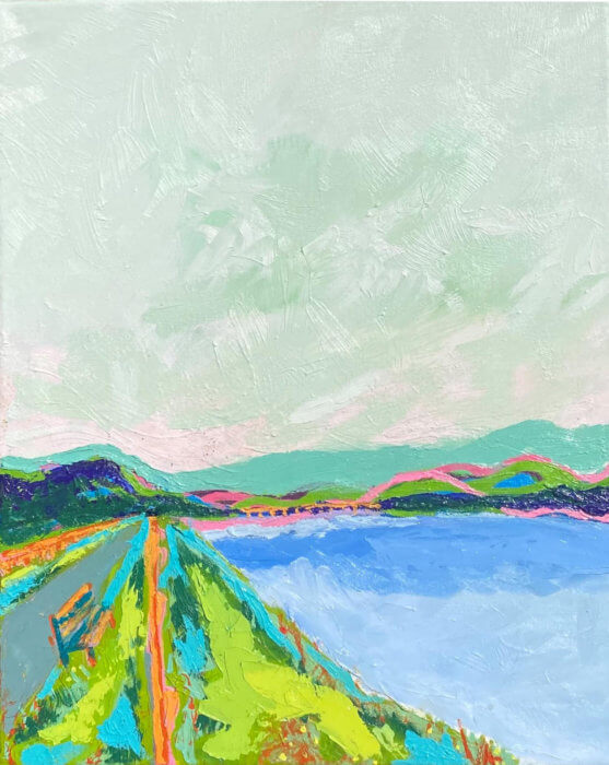 bwac painting of reservoir