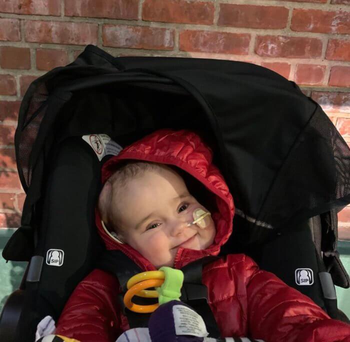 francesca in her stroller