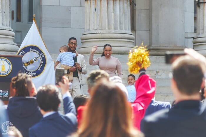 reynoso at borough hall inauguration