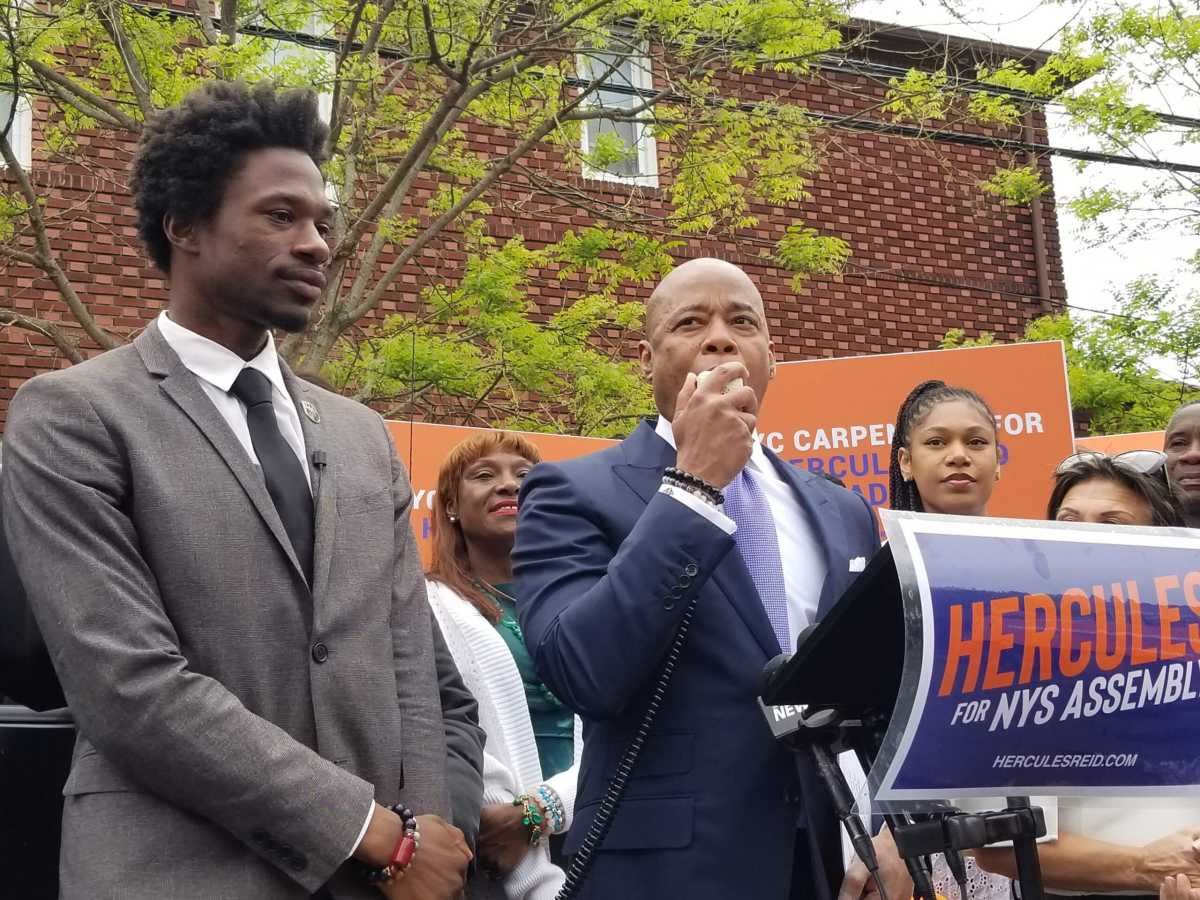 hercules reid endorsed by eric adams