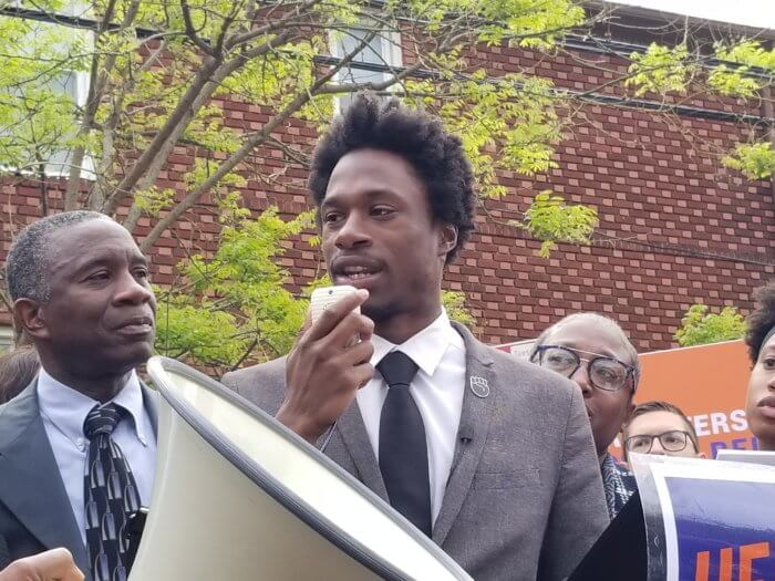 assembly candidate hercules reid after he was endorsed by mayor eric adams