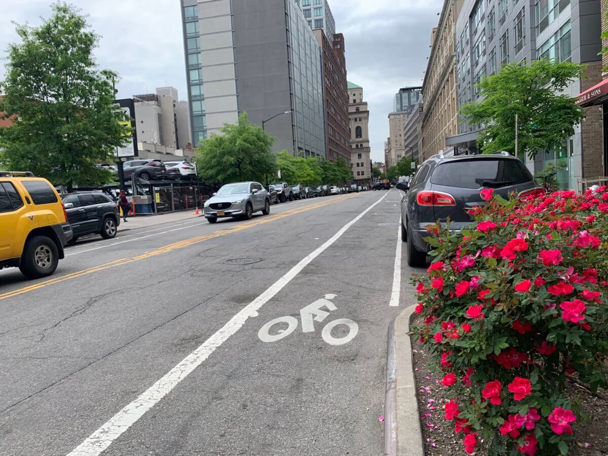 existing schermerhorn bike lane
