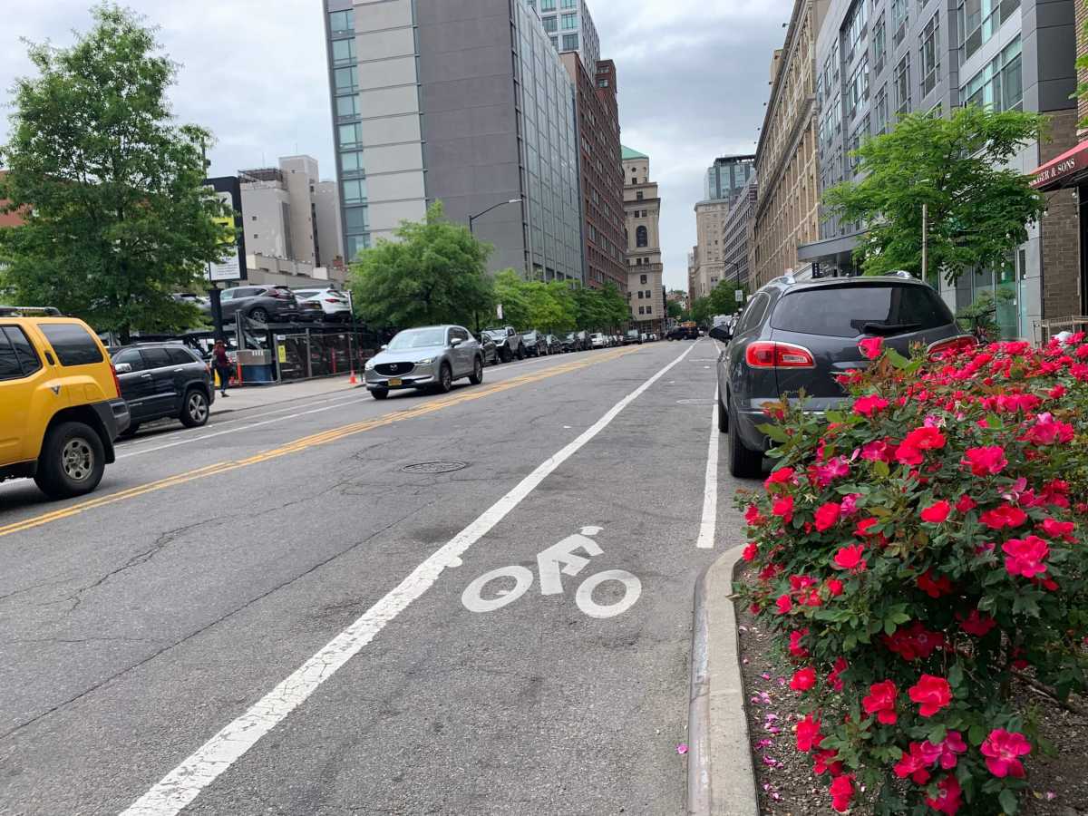 existing schermerhorn bike lane