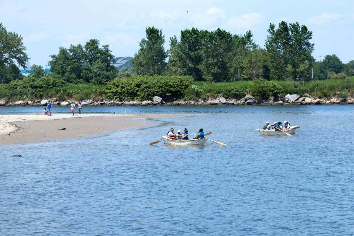 people at coney island creek near coney island ferry site