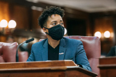 councilmember crystal hudson in city council. hudson introduced 'black agenda for new york city' bills