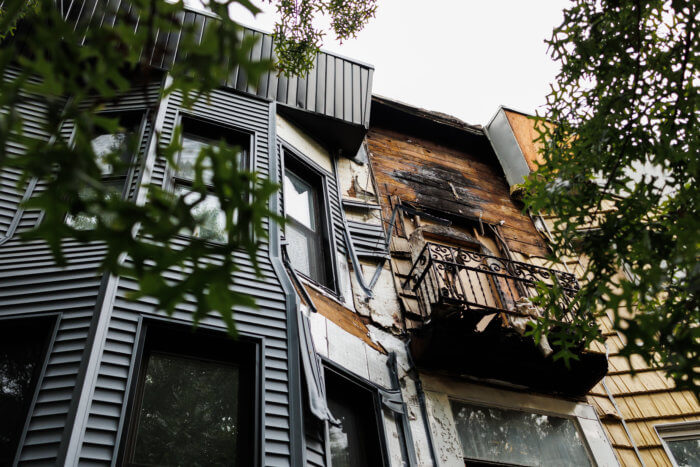 fire damage on chauncey street building