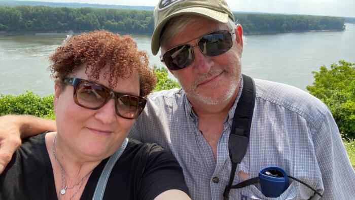 shane blodgett and his wife rachel on a birdwatching trip