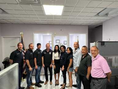 inna vernikov with asian community watch group volunteers