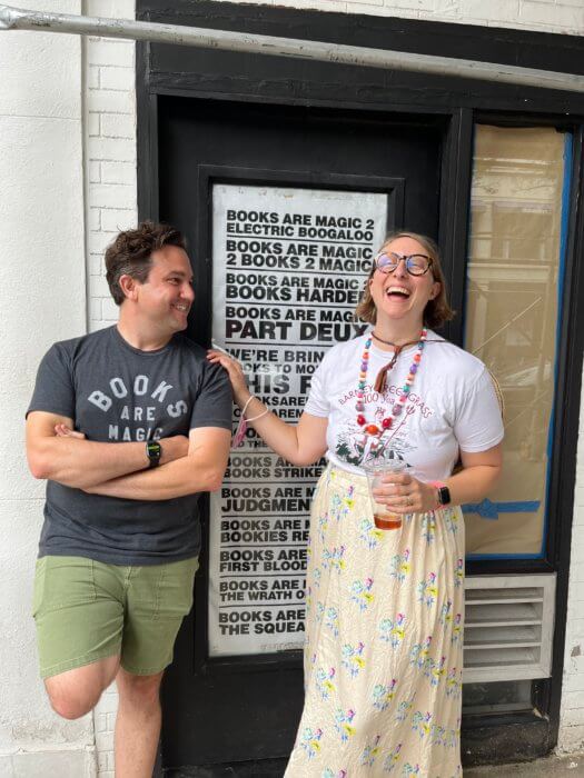 books are magic owners outside new location on montague streets