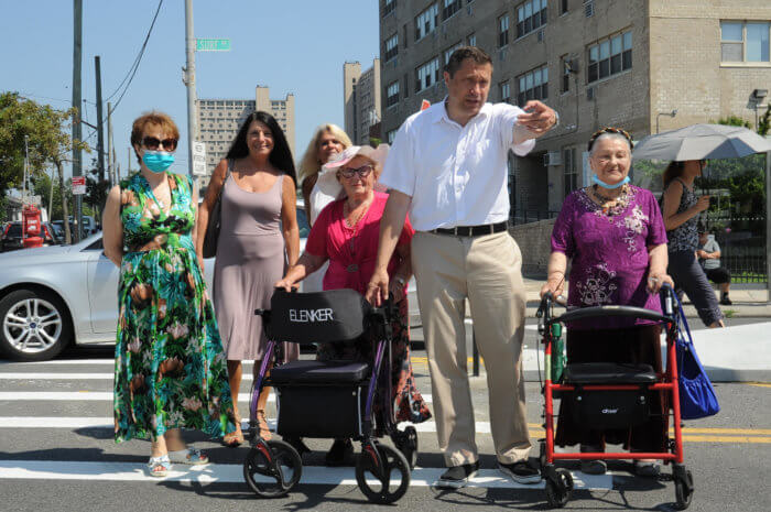 Dangerous street made it harder for the elderly to cross safely.