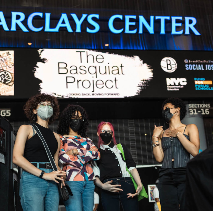 students at basquiat project at barclays