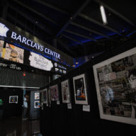 basquiat-inspired framed artworks at barclays center