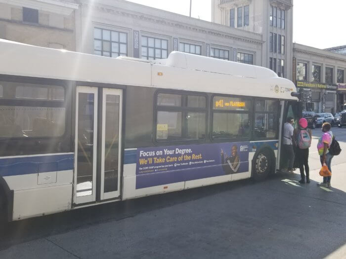 b41 bus on flatbush avenue, where bus lane is proposed