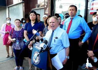 Assemblyman William Colton holds vigil for 19 year-old Dereck Chen.