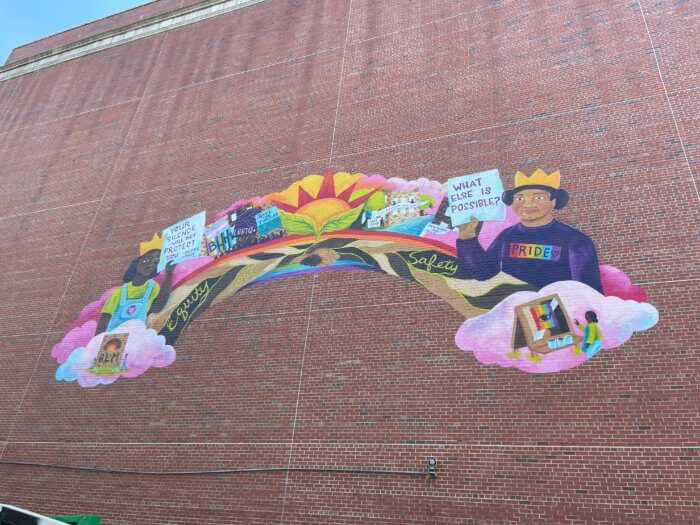 mural on wall of ps 295 in south slope