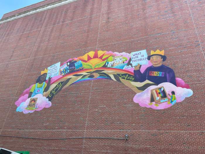 mural on wall of ps 295 in south slope