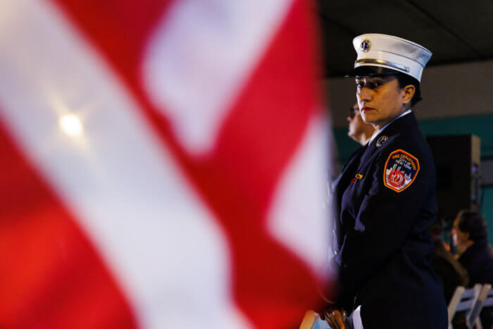 FDNY paramedic at 9/11 vigil