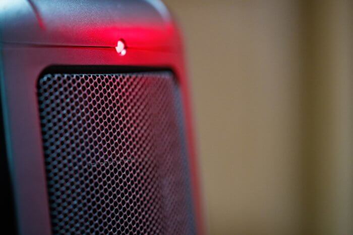 space heater closeup