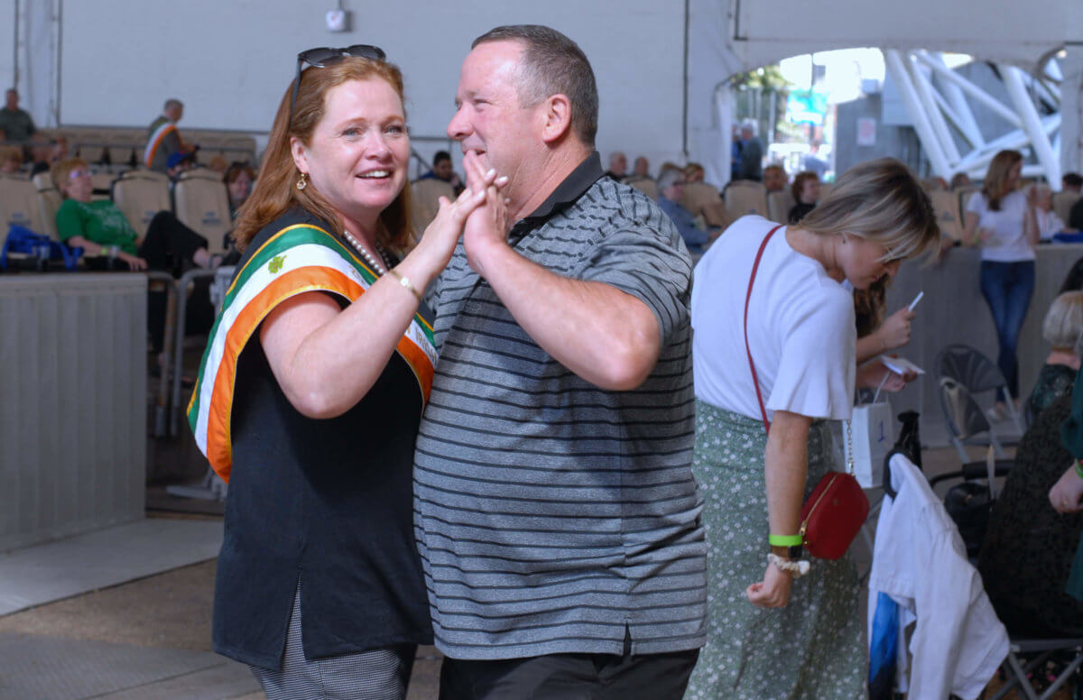 people dance at great irish fair