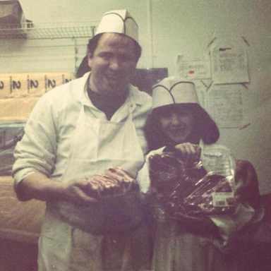 The butcher has being working behind the counter for 26 years and is known for his happy demeanor.