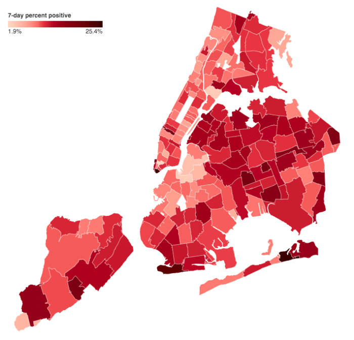 brooklyn covid infection rates