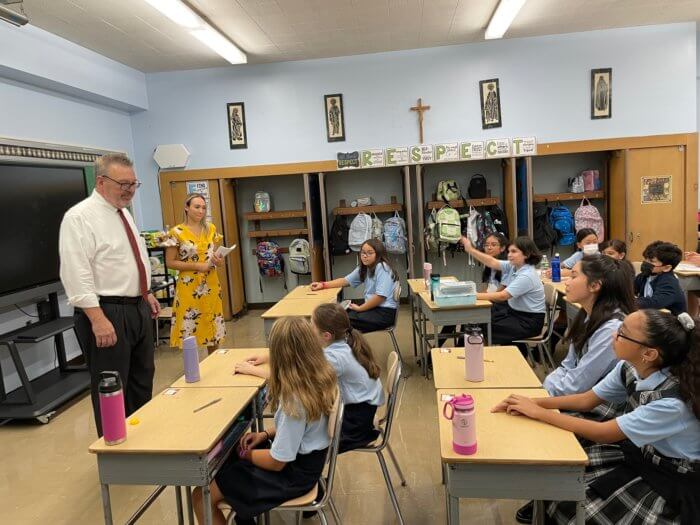 catholic school superintendent visit