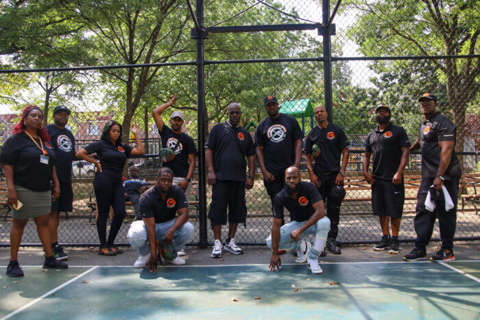members of violence interrupters group working with crisis management system