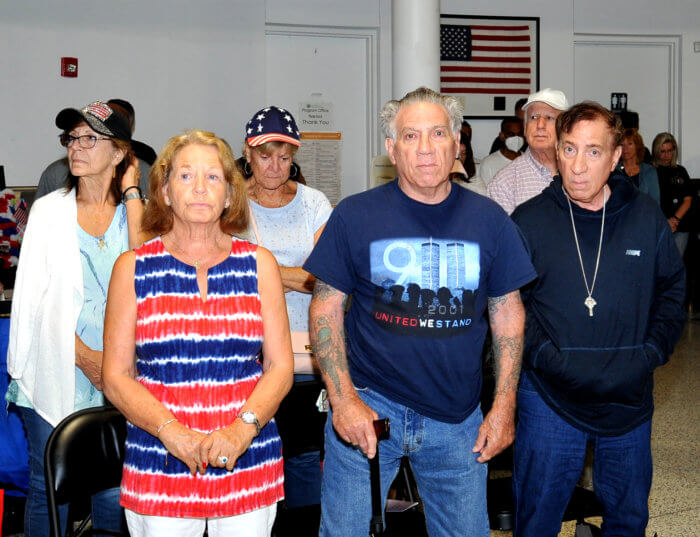 people at 9/11 memorial