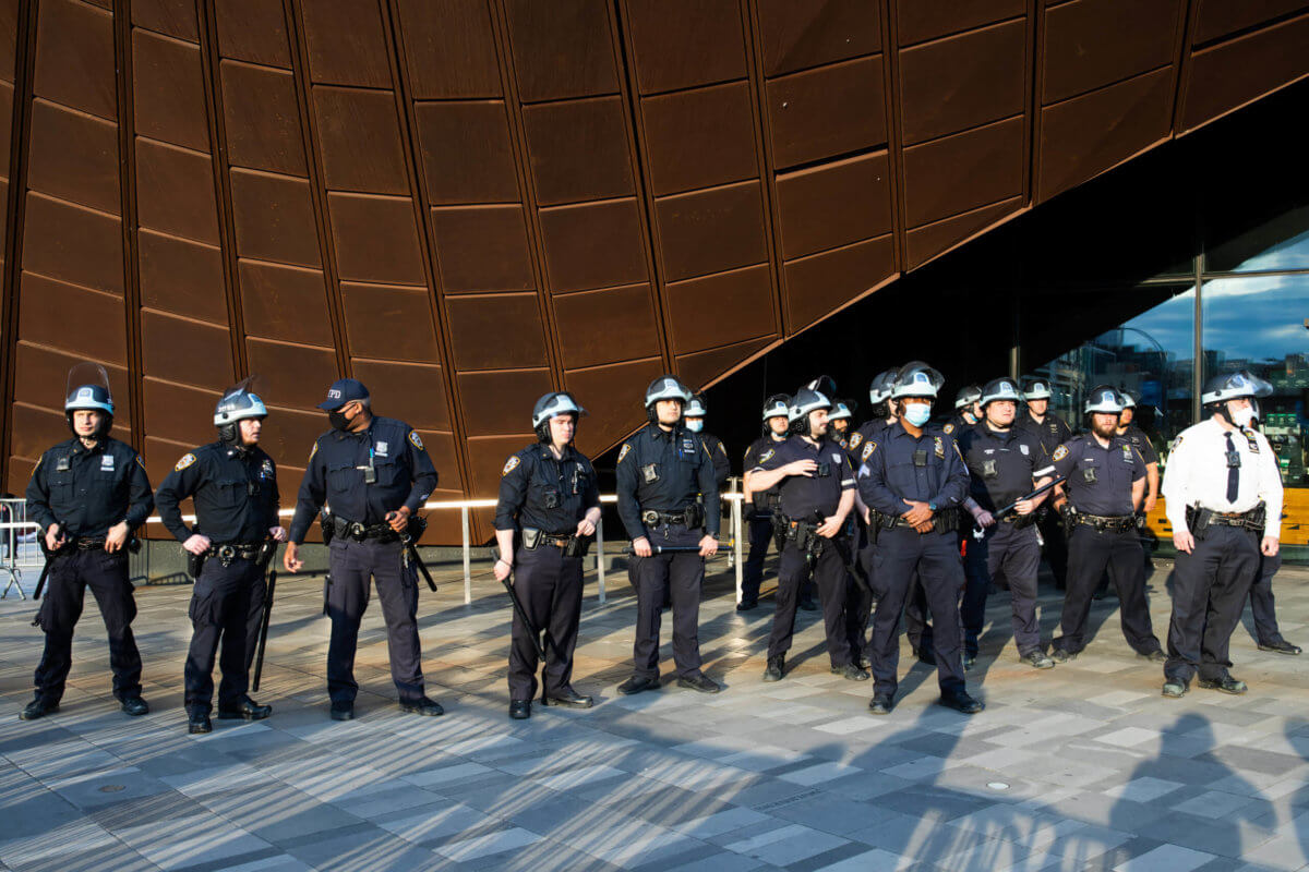 line of police officers
