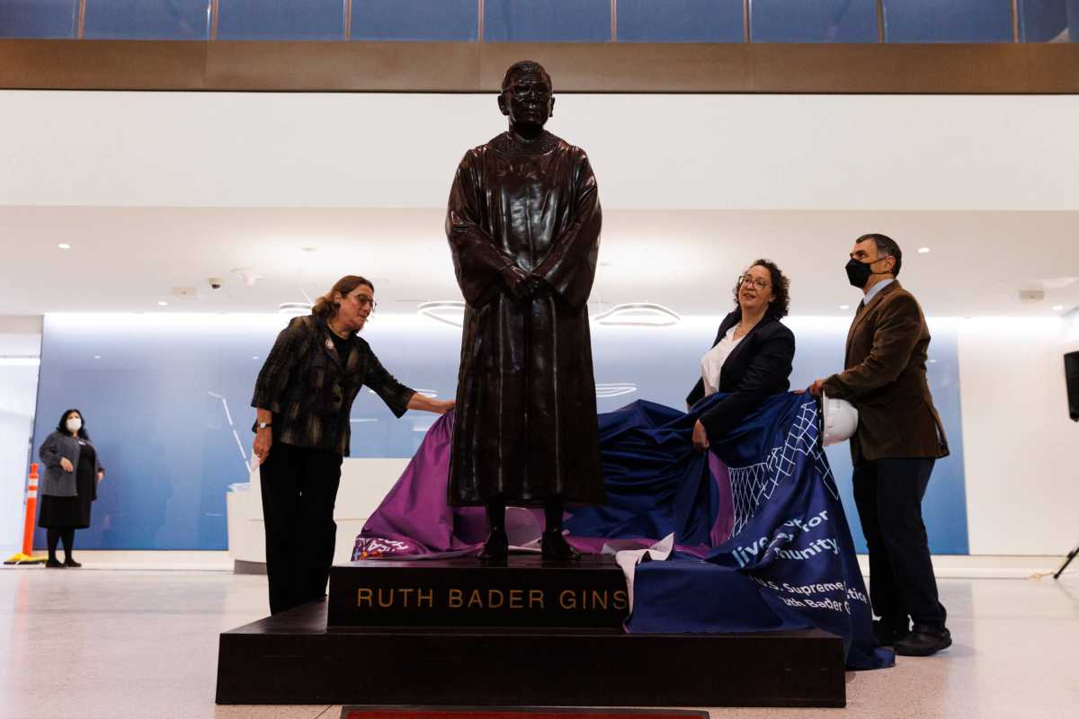 ruth bader ginsburg statue at hospital