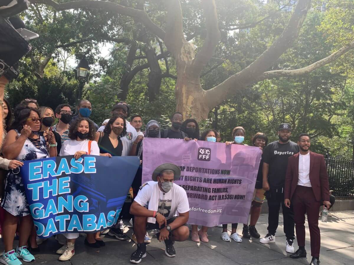 rally against police gang database