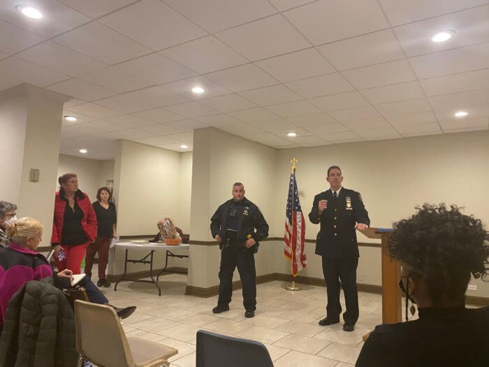 cops from 68th precinct at community council meeting