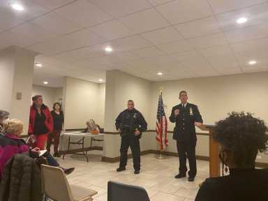 cops from 68th precinct at community council meeting