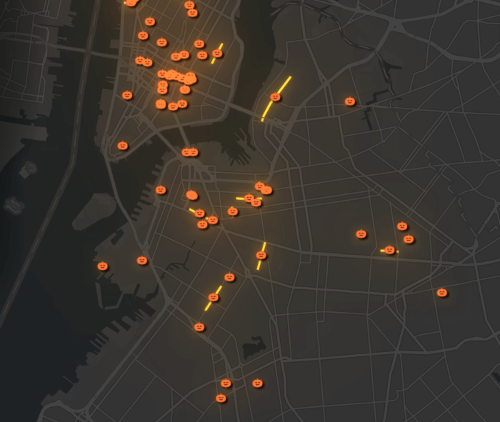 map of trick-or-streets
