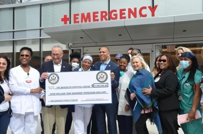 big check at the brooklyn hospital center