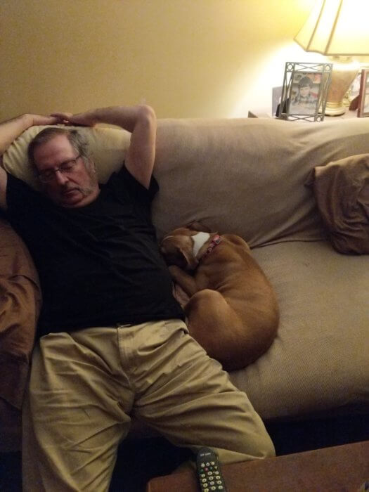 Frank was an avid dog lover and could often be found walking the family dog, Stormy, at the local parks.
