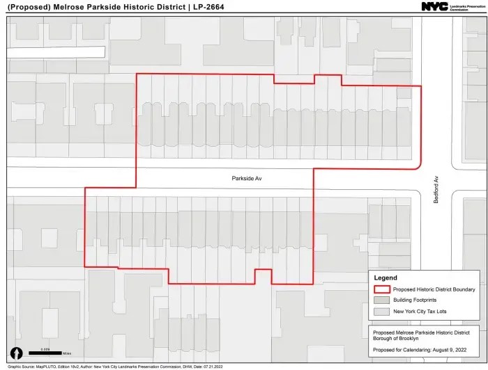 map of parkside historic district