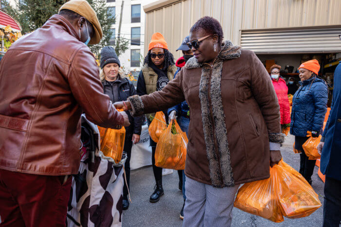 Volunteers from various organizations and city agencies are pitching in to make sure no one goes hungry this holiday.