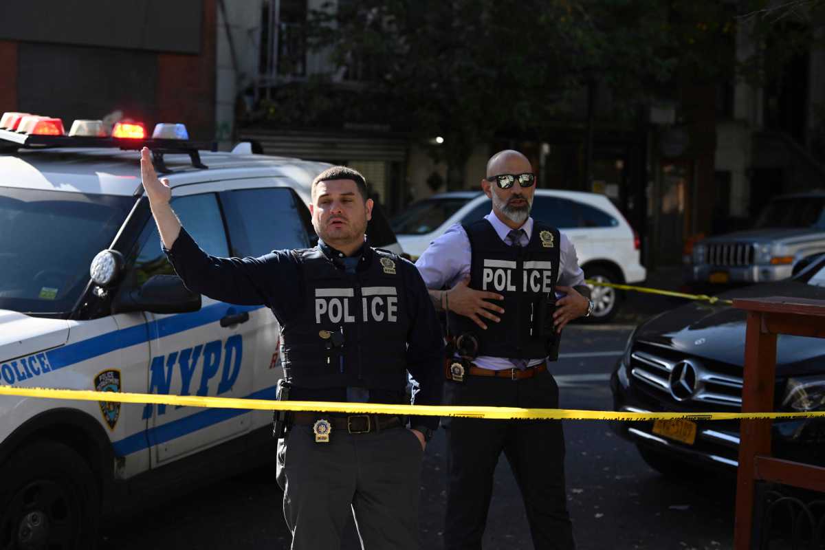 police on scene of crown heights shooting