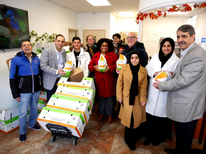 Local leaders passed out free turkey ahead of the food-filled holiday.