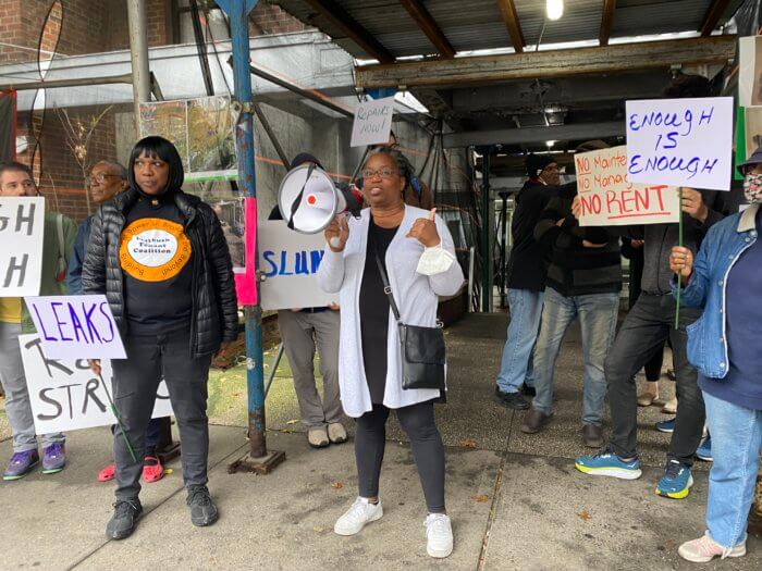 Janice Brooadie has been living in the building for 10 years and has always been dissatisfied with the buildings conditions.