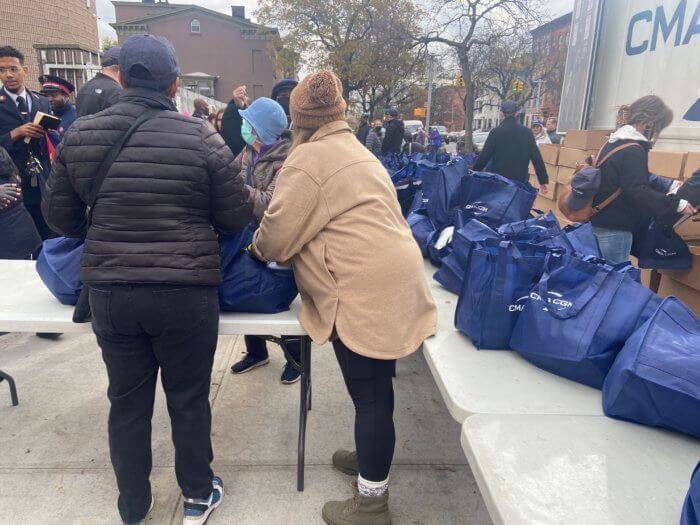 Salvation Army and CMA CGM team up to hand out turkeys