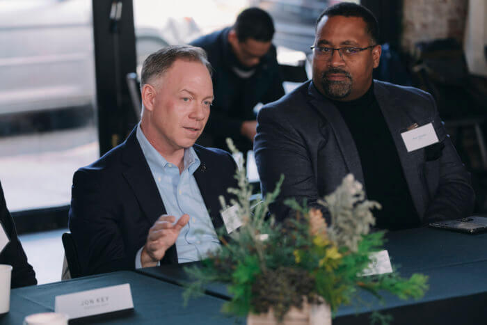brooklyn chamber of commerce president randy peers talks at meta roundtable