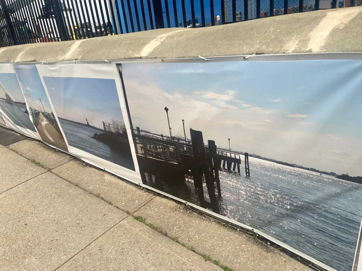 red hook flood wall photos