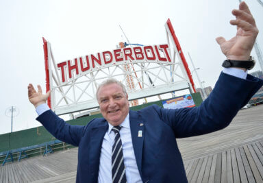 Thunderbolt roller coaster opening in Coney Island