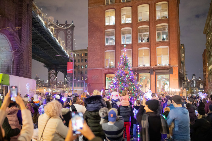 Stop by the DUMBO tree lighting ceremony for free family-friendly activities and entertainment from 4pm to 7pm.